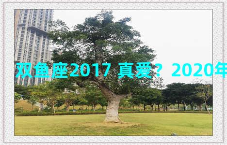 双鱼座2017 真爱？2020年双鱼座真爱